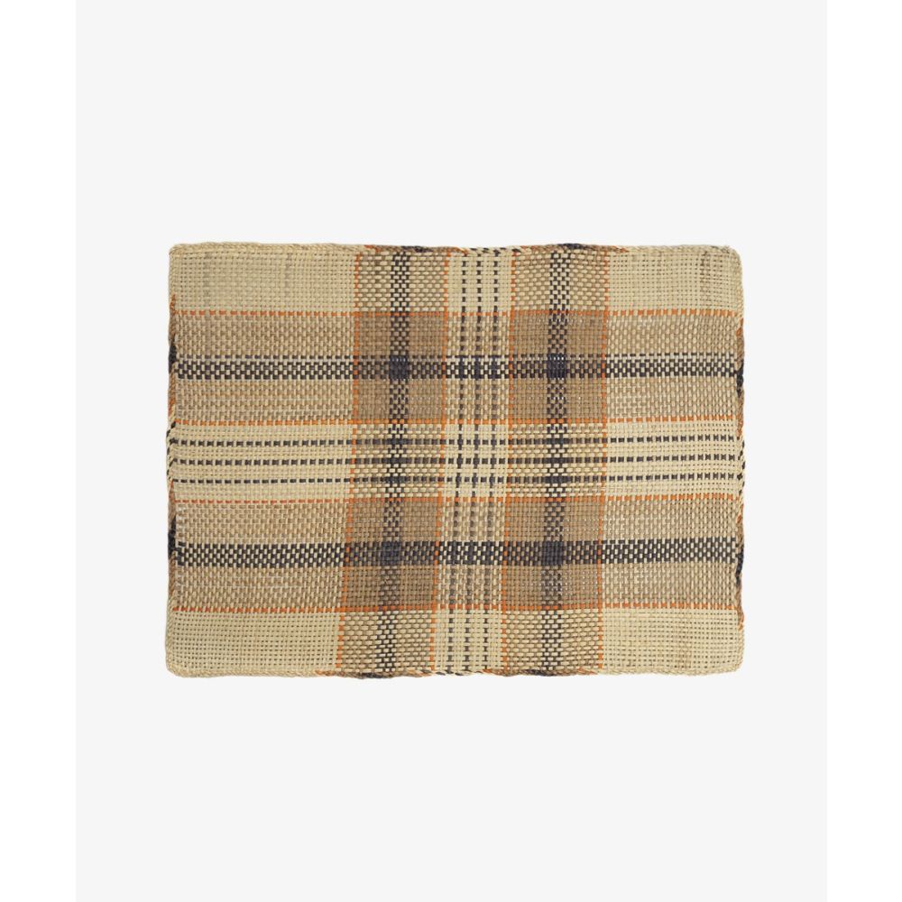 Rectangular placemat - 1 UNIT - BEIGE, BLACK & ORANGE