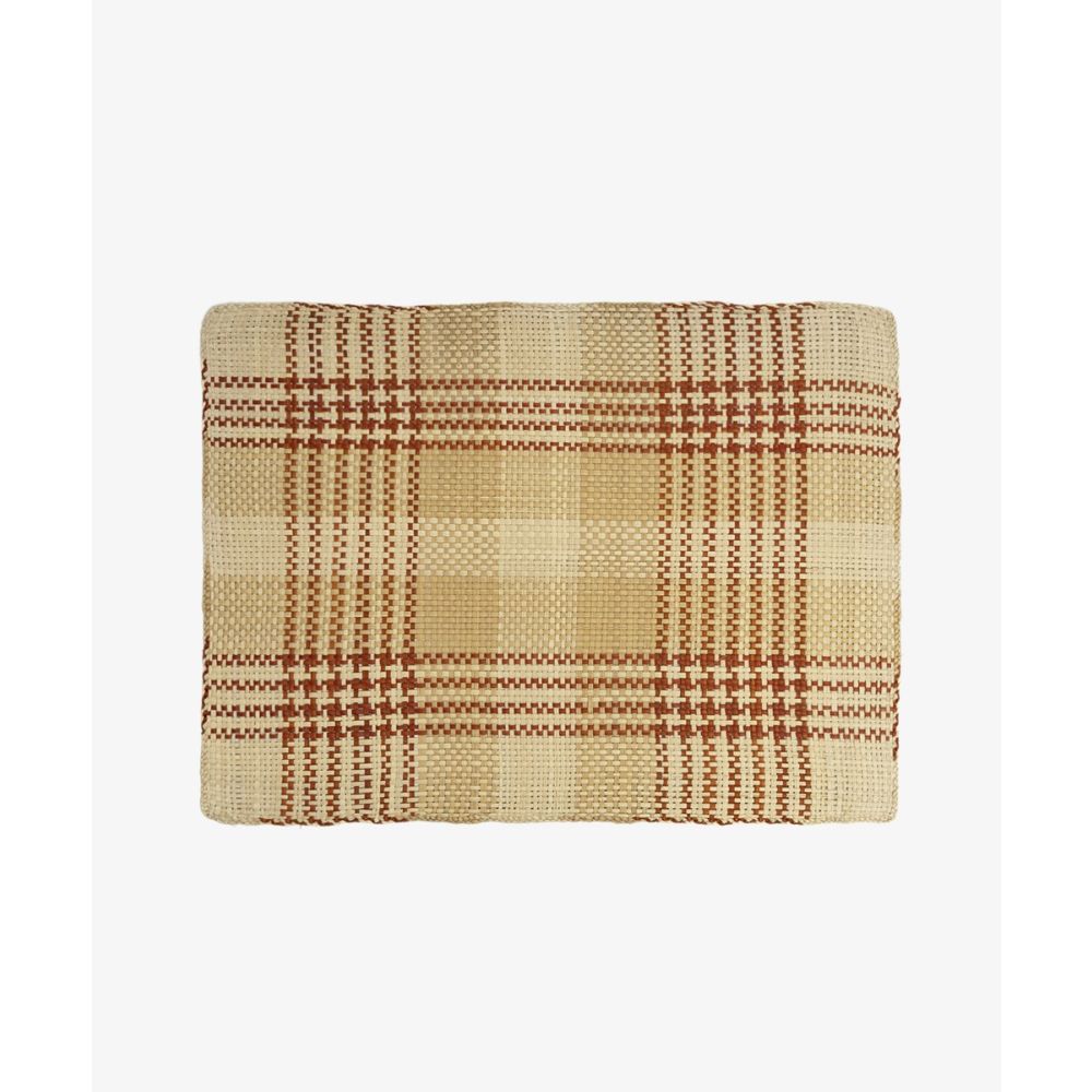 INDIVIDUAL RECTANGULAR -  1 UNIDAD - BEIGE Y TERRACOTA