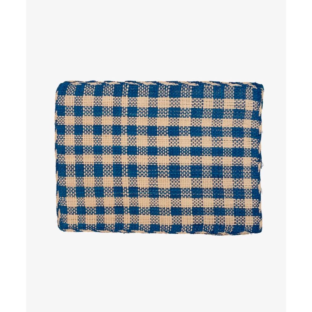 INDIVIDUAL RECTANGULAR IRACA- SET 4 - AZUL Y BEIGE