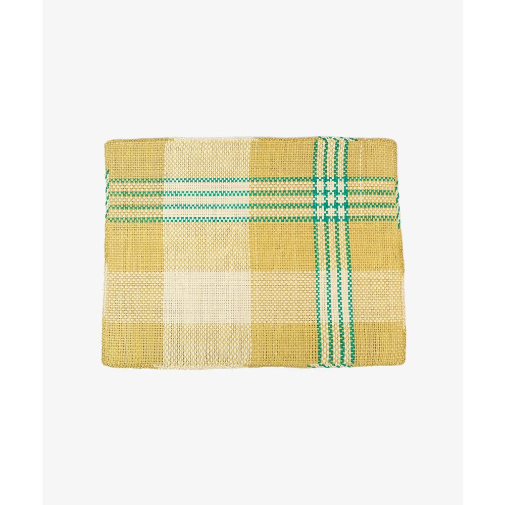 Rectangular placemat - 1 UNIT - TURQUOISE & BEIGE