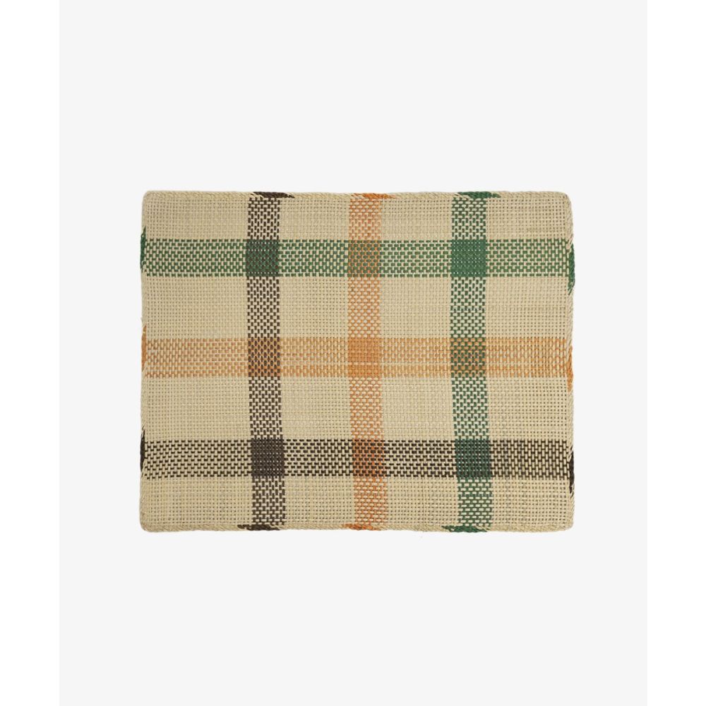 Rectangular placemat - 1 UNIT BEIGE GREEN & CORAL