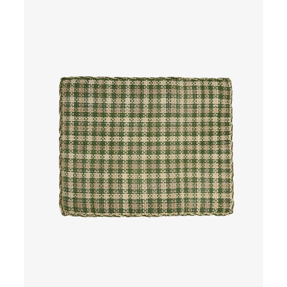 INDIVIDUAL RECTANGULAR -  1 UND - VERDE Y TOSTADO