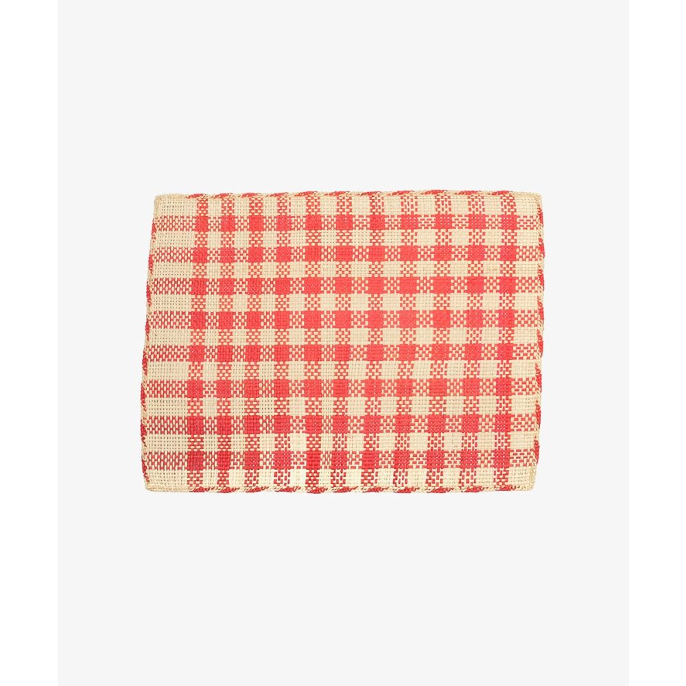 INDIVIDUAL RECTANGULAR IRACA- SET 6 - ROSA Y BEIGE