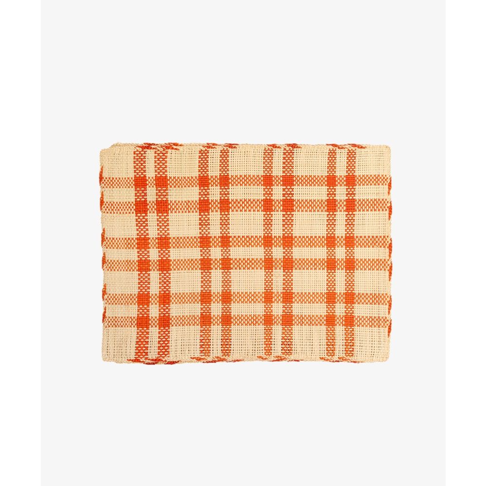 Individual rectangular - 1 unidad - BEIGE Y NARANJA