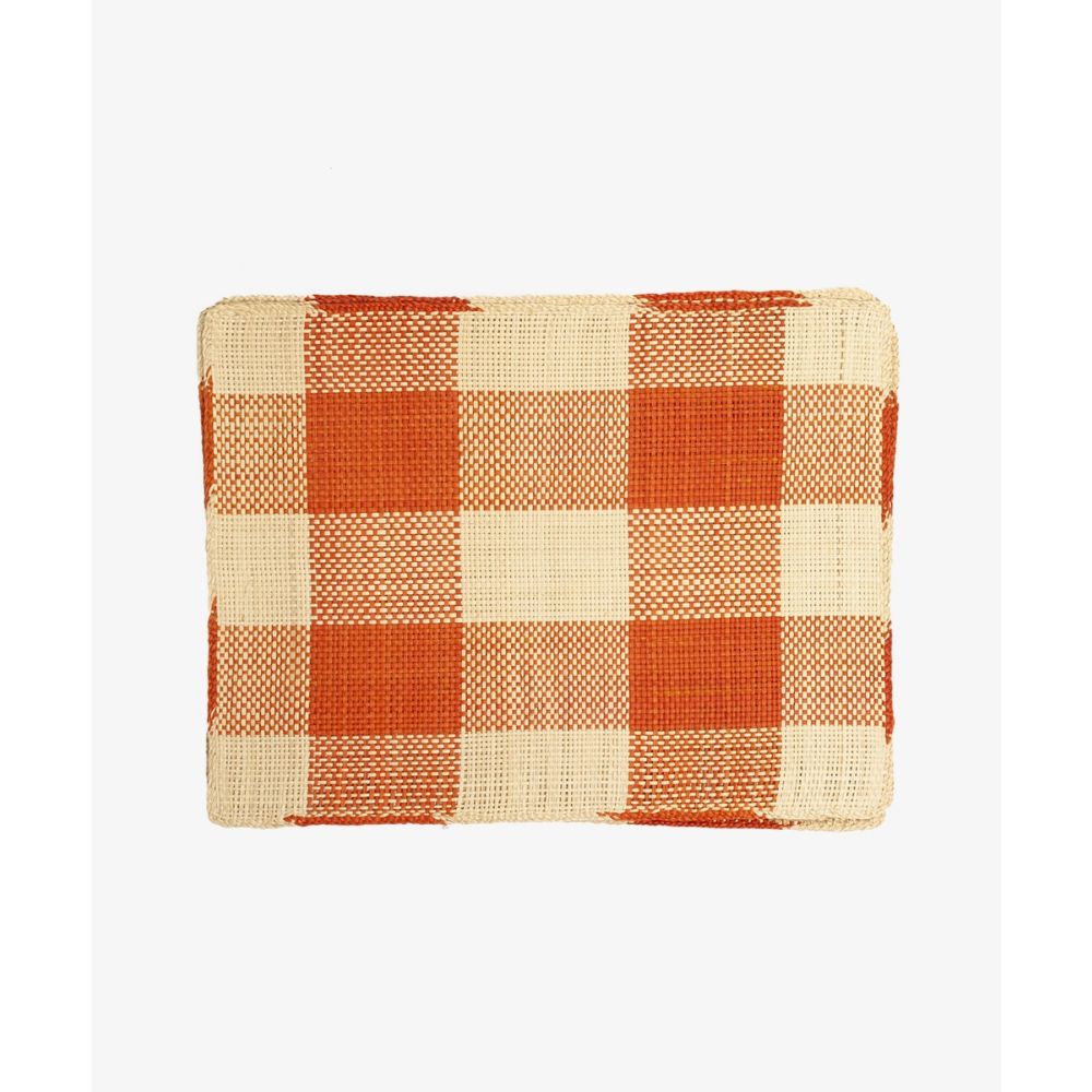 Individual rectangular - 1 unidad - NARANJA Y BEIGE