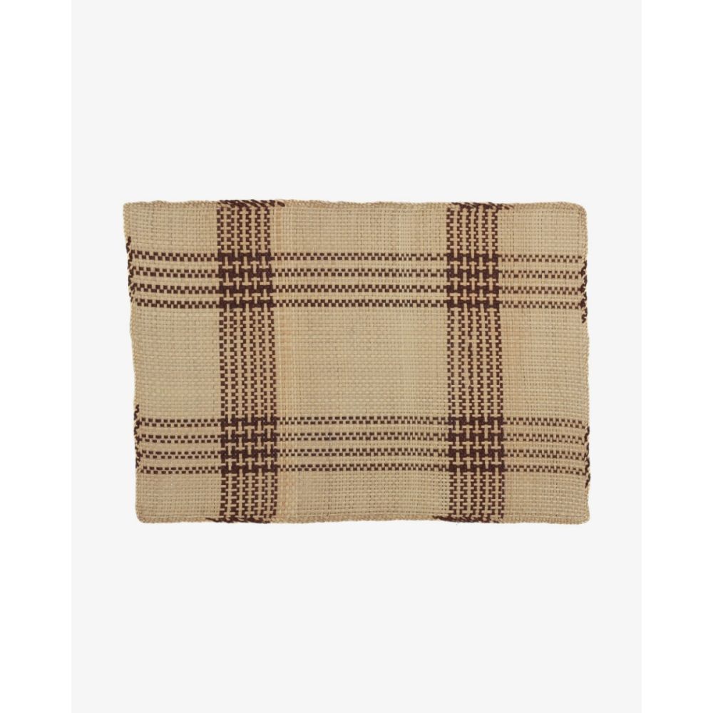 INDIVIDUAL RECTANGULAR IRACA- 1 UNIDAD- BEIGE Y MARRÓN