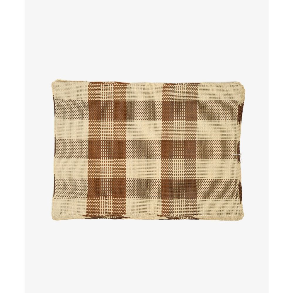 INDIVIDUAL RECTANGULAR -  1 UNIDAD - BEIGE Y MARRÓN