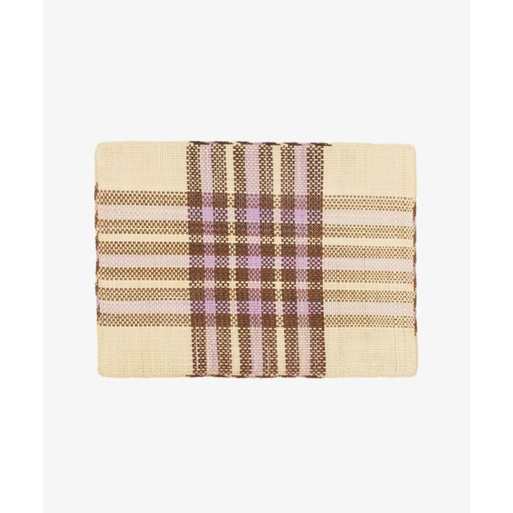 INDIVIDUAL RECTANGULAR IRACA- SET 6 - MARRÓN Y LILA