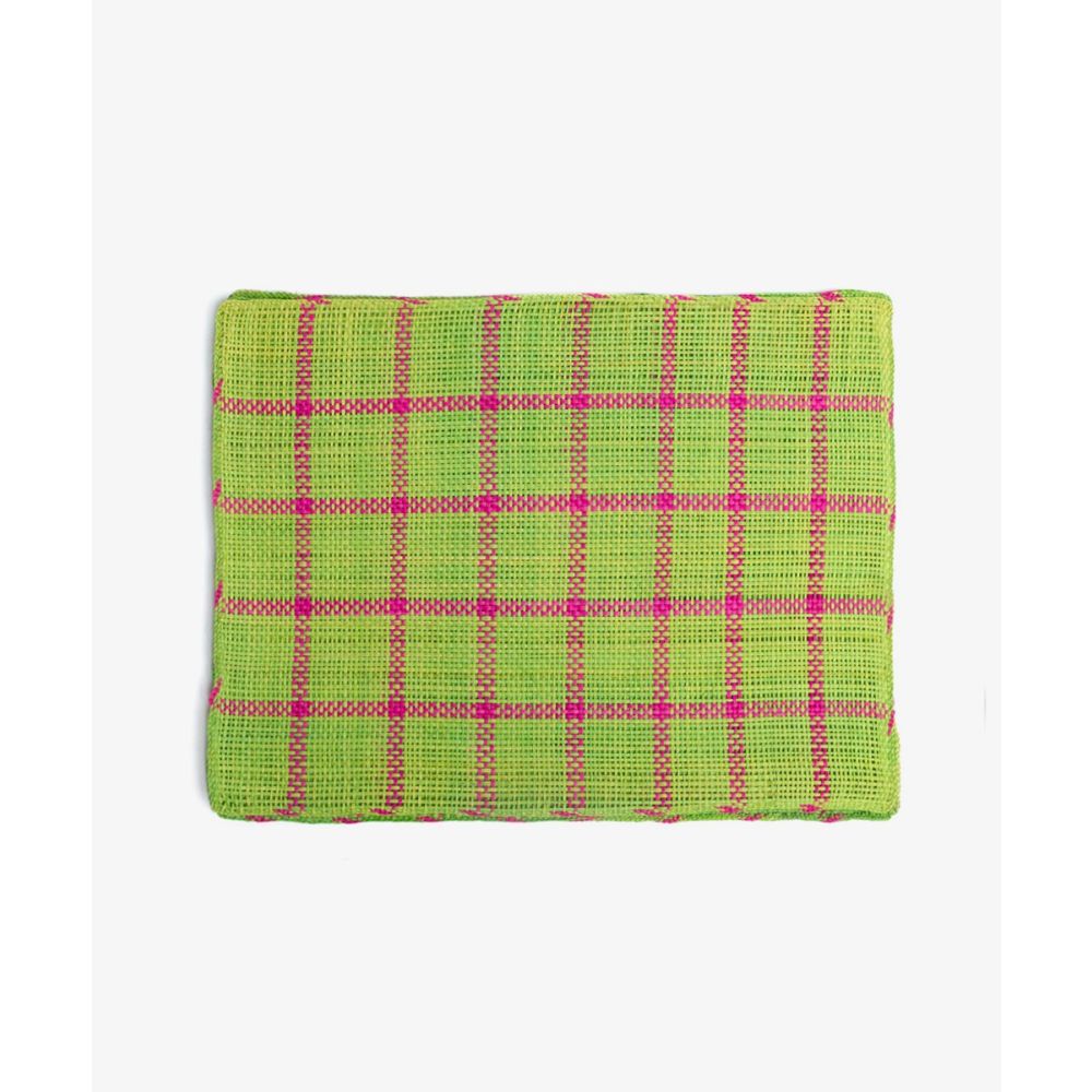 Individual rectangular - 1 unidad- LIMA Y FUCSIA