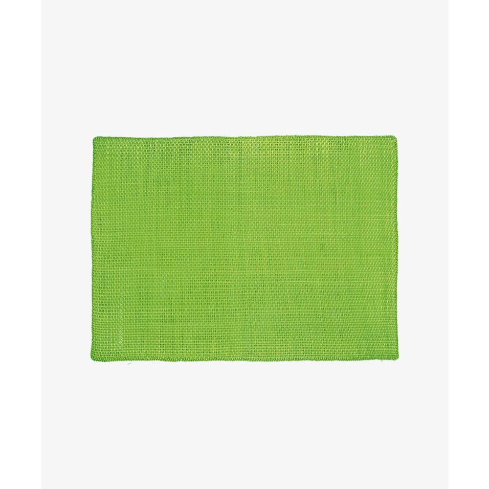 Straw placemat- set of 6 - LIME GREEN