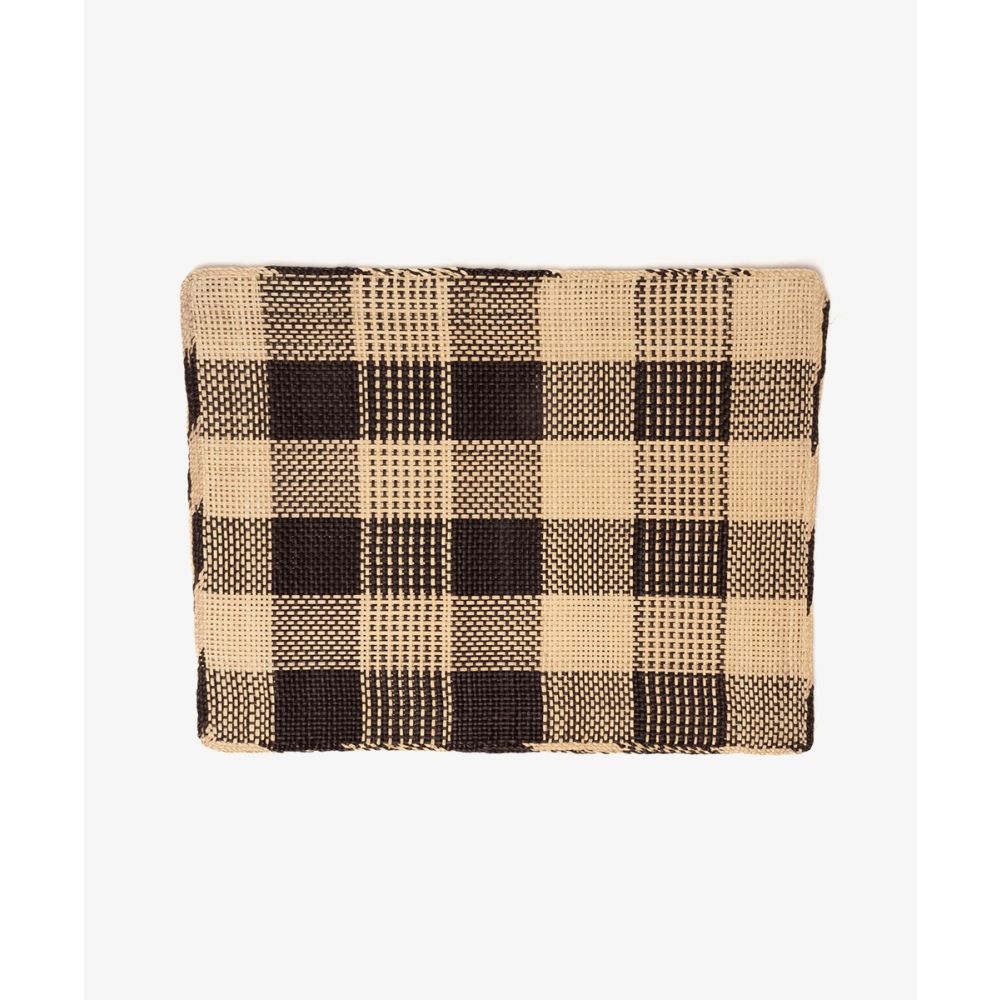 INDIVIDUAL RECTANGULAR - 1 UNIDAD - BEIGE Y NEGRO 