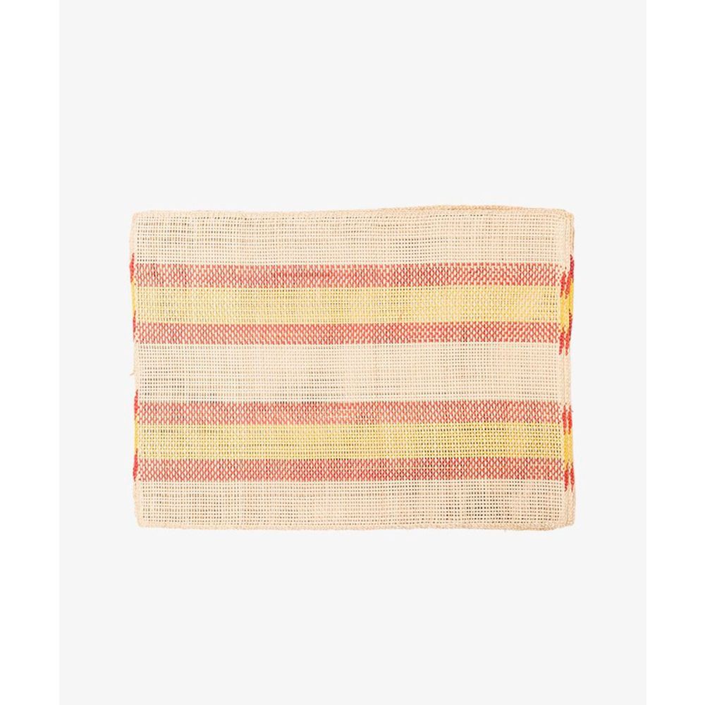 Straw placemat 38 cm * 29 cm- set/6 - YELLOW & BURGUNDY