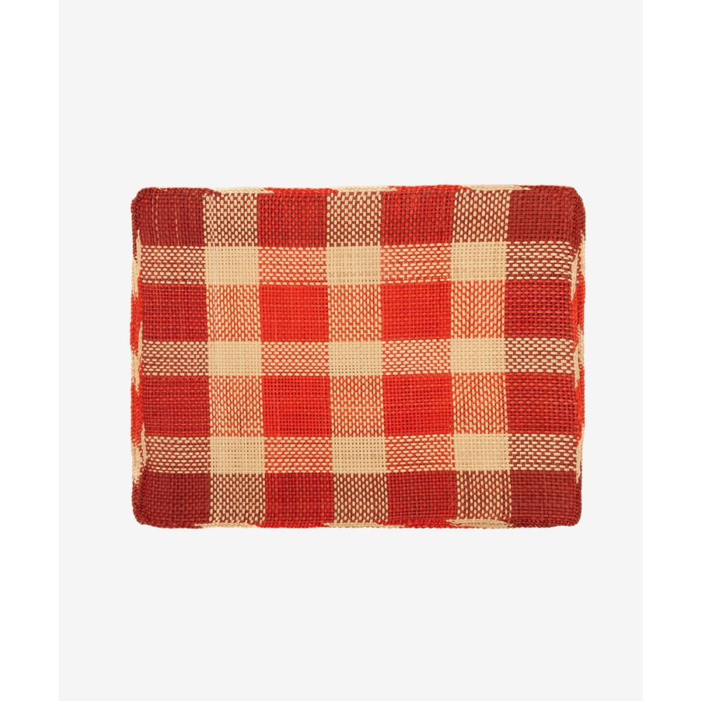 INDIVIDUAL RECTANGULAR IRACA- SET 6 - ROJO Y BURDEOS