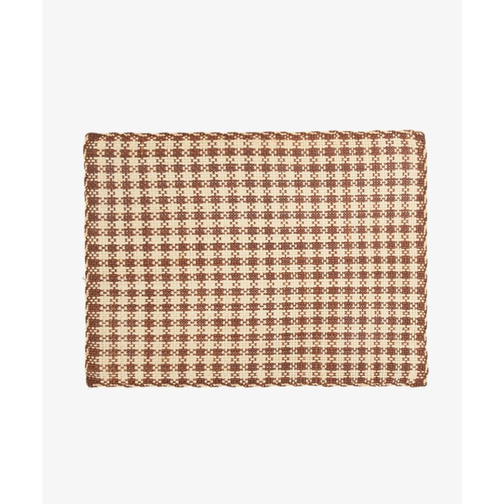 Individual rectangular - 1 unidad - BLANCO Y MARRÓN