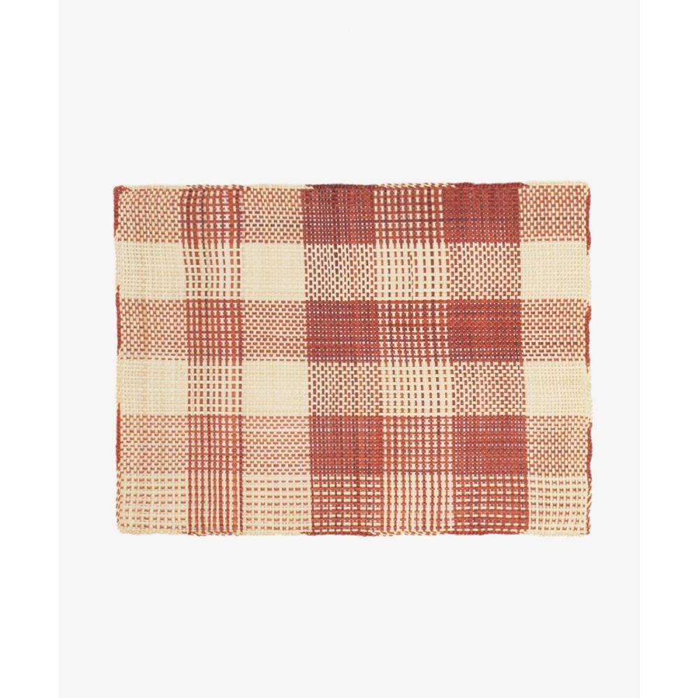 INDIVIDUAL RECTANGULAR-  1 UNIDAD  - BEIGE Y BURDEOS