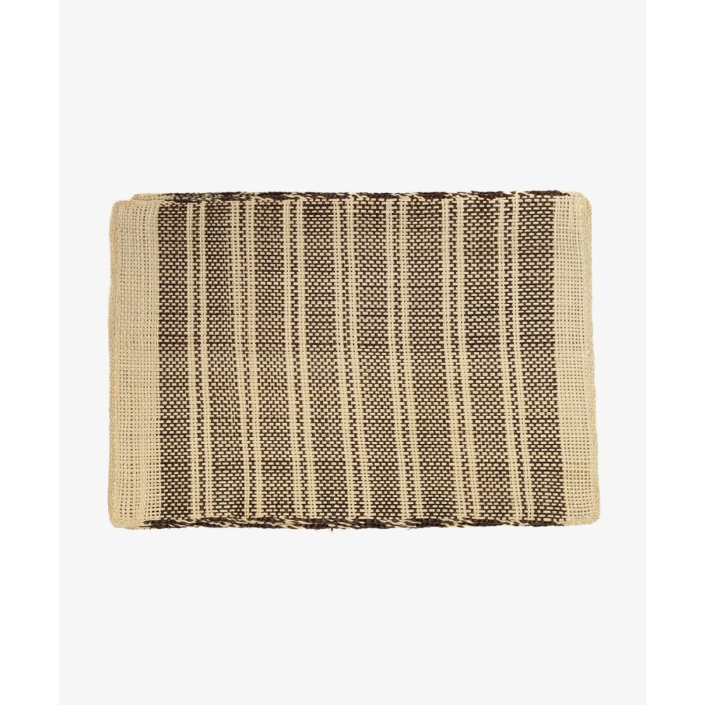 Straw placemat - SET OF 6 - BEIGE & BROWN