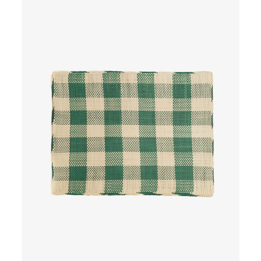 Straw placemat - SET OF 6 - GREEN