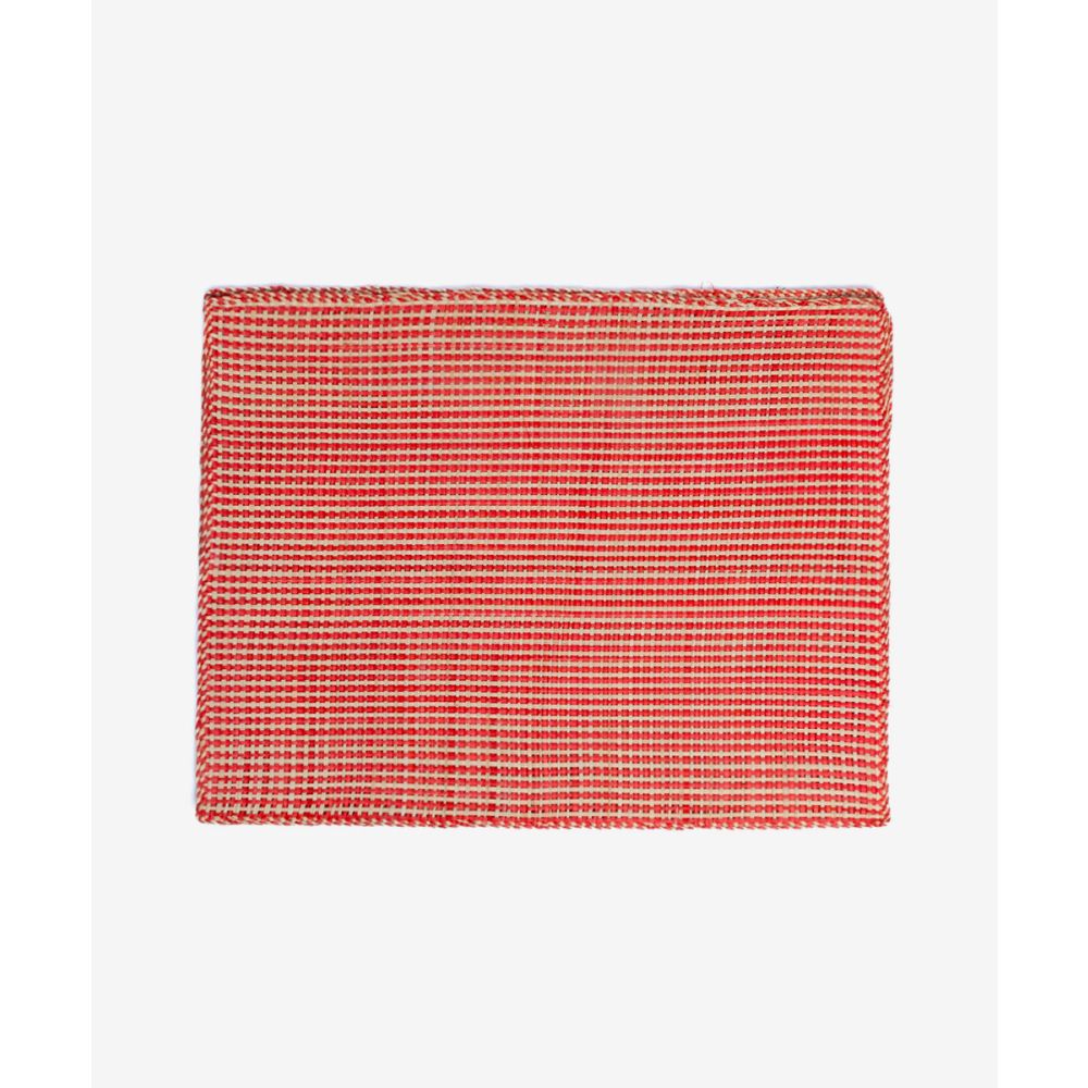 Straw placemat - SET OF 6 - BICOLOR RED & WHITE