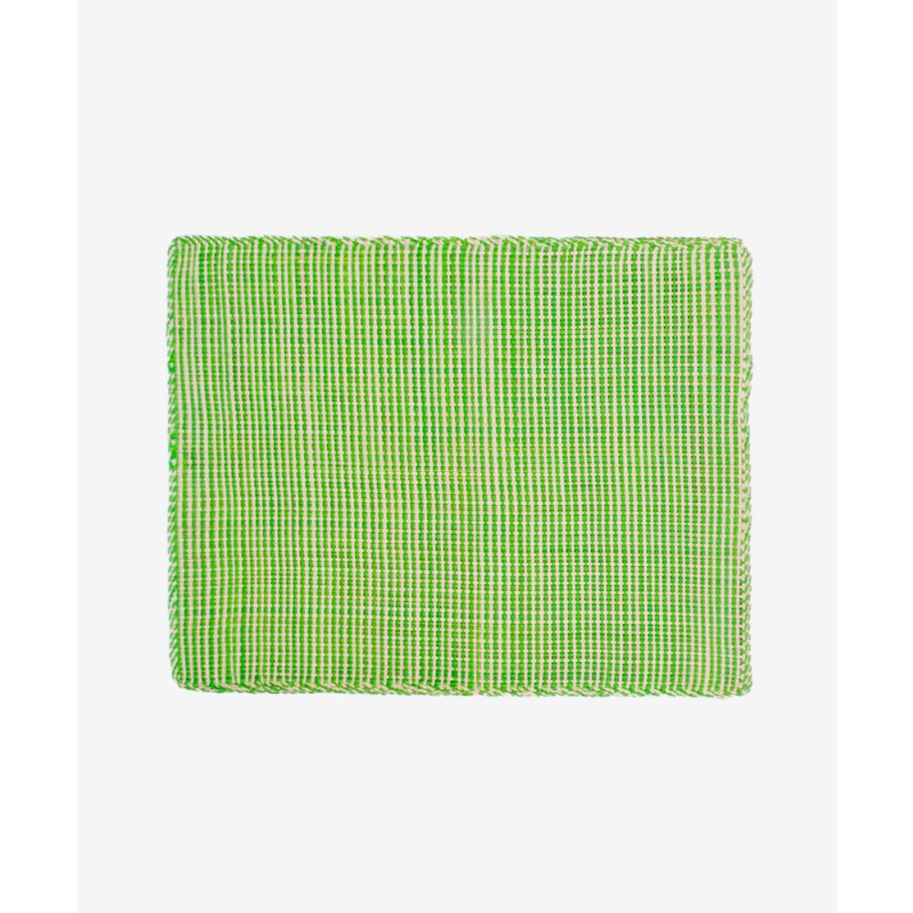 Straw placemat - SET OF 6 - BICOLOR LIME & WHITE