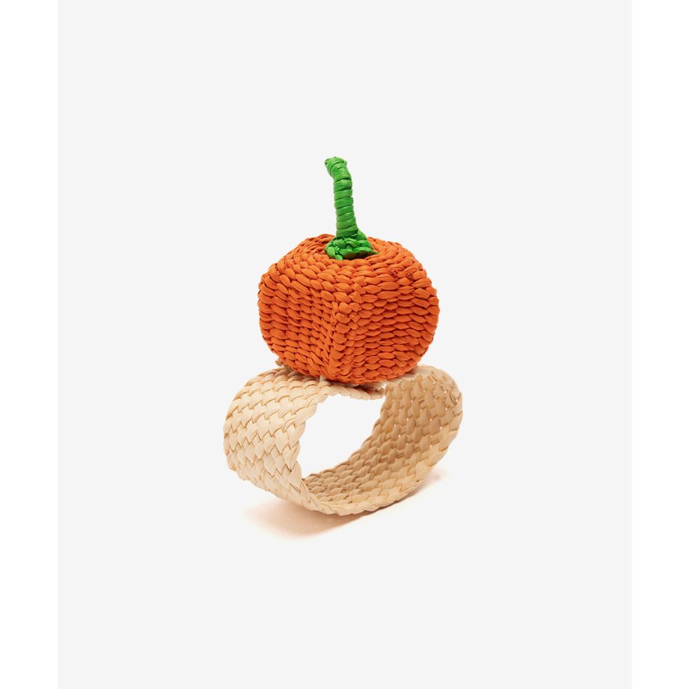 Napkin ring PUMPKIN - ORANGE & GREEN