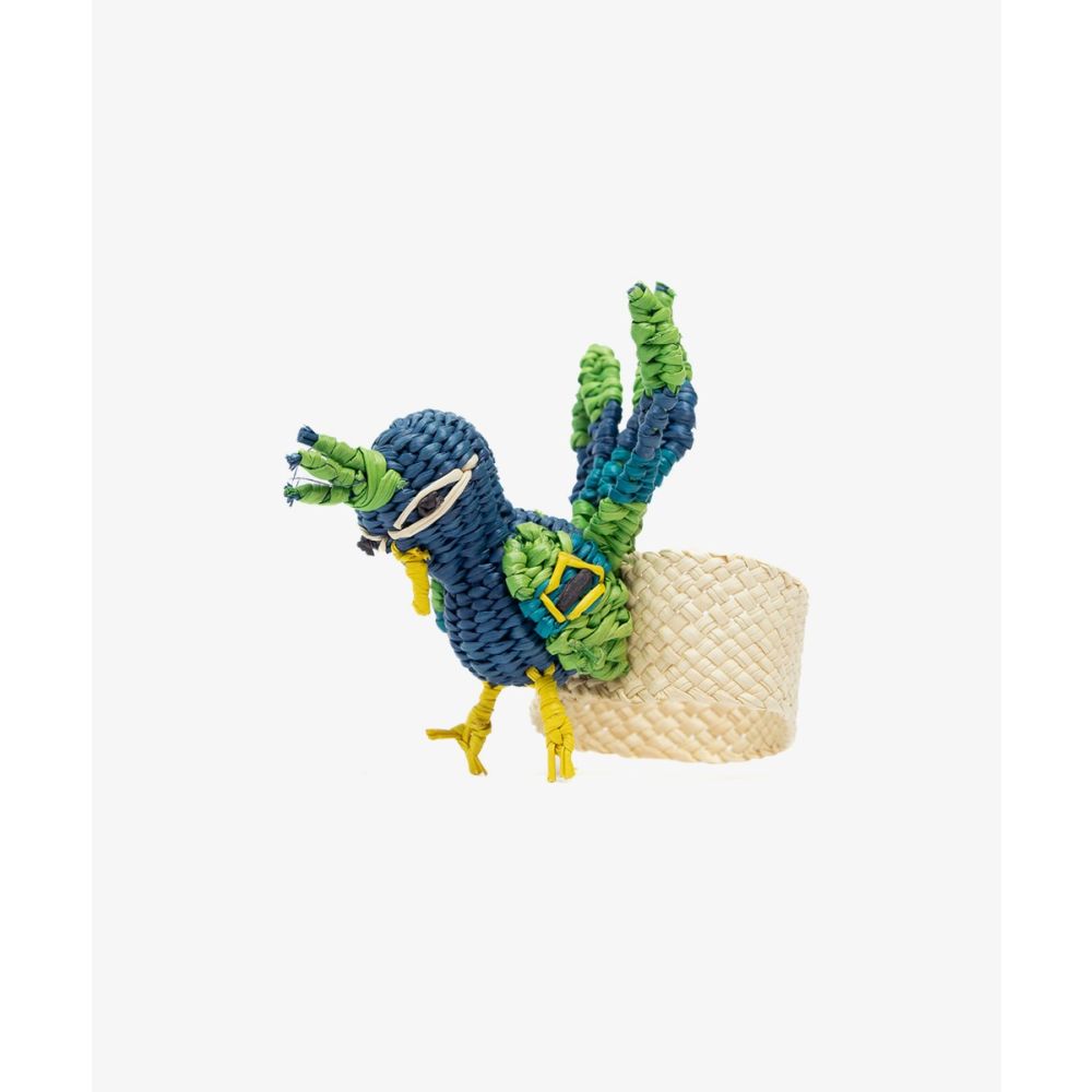 Napkin ring PEACOCK - BLUE & GREEN
