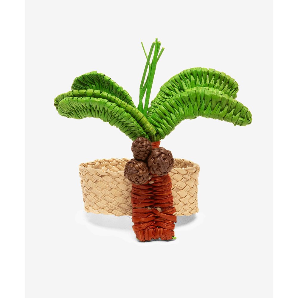 Napkin ring PALM TREE - BROWN & GREEN