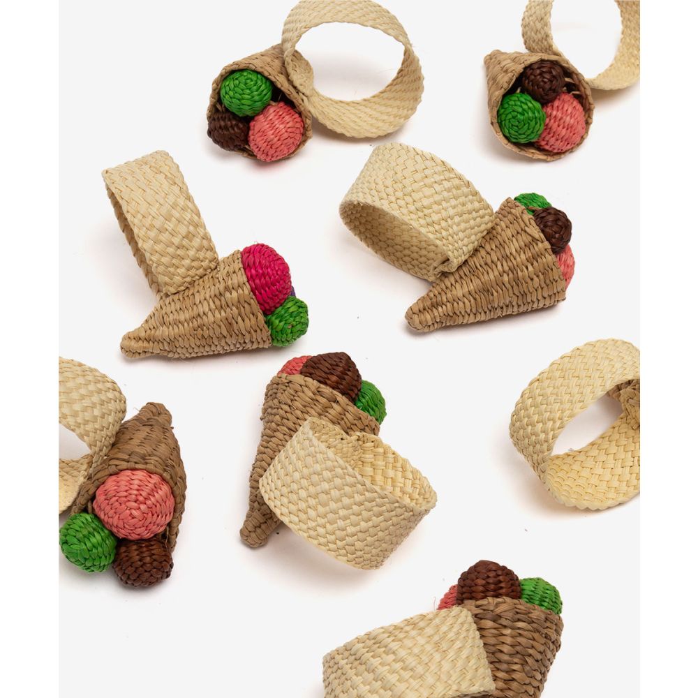 Servilletero Helado en Cono - PRECIO POR UNIDAD - VERDE Y ROSA