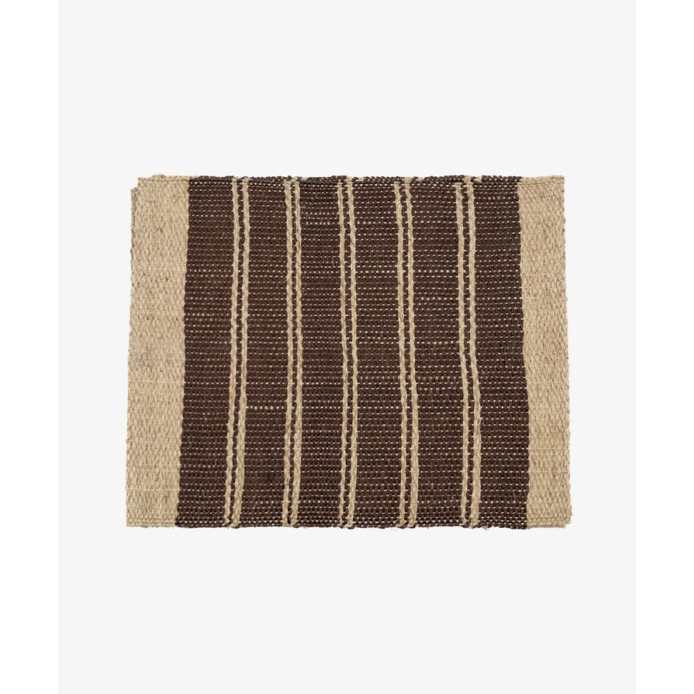 FIQUE PLACEMATS- SET OF 6- BROWN & BEIGE