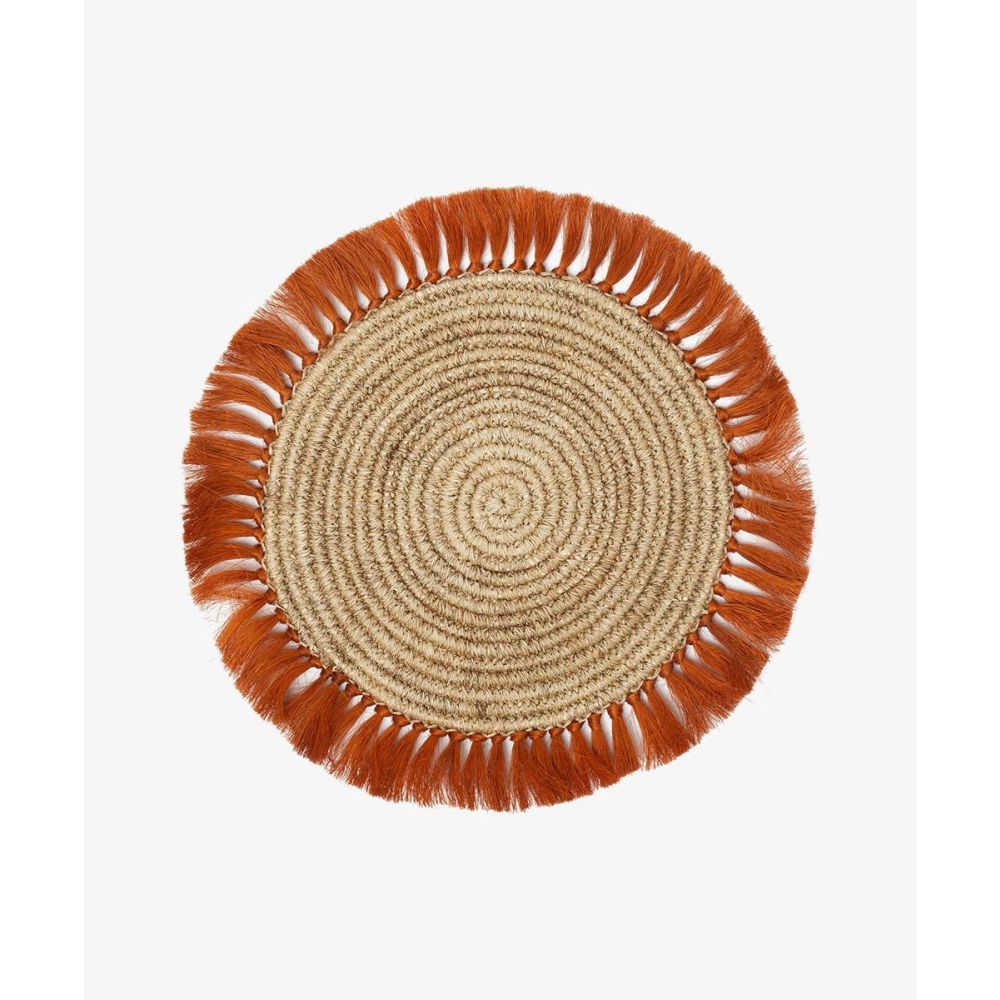 INDIVIDUAL FIQUE CON FLECOS - TERRACOTA