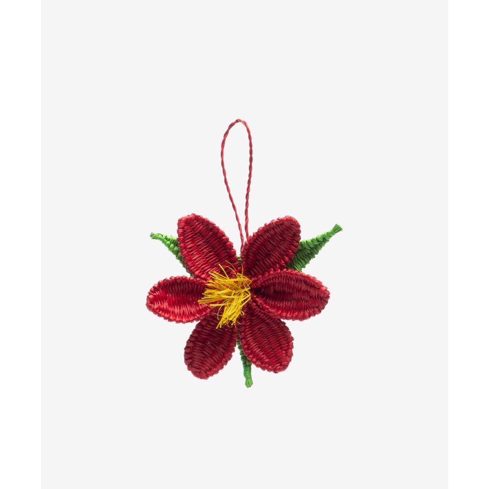 ADORNO PARA COLGAR EN IRACA - FLOR ROJA