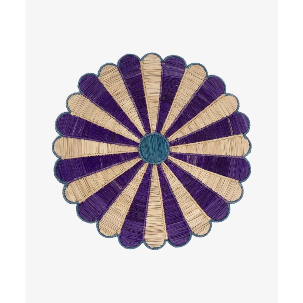 INDIVIDUAL FLOR PURPLE & BLUE EDGES