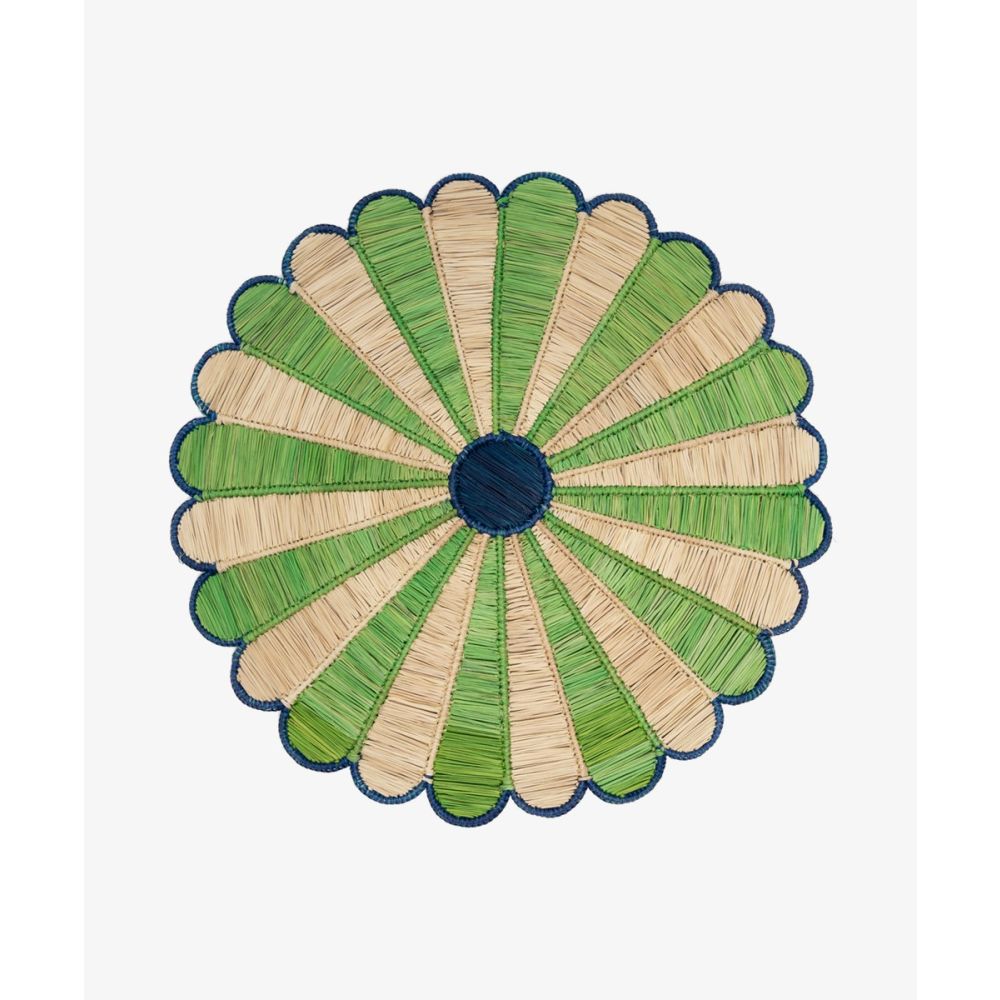 INDIVIDUAL FLOR GREEN & BLUE EDGES