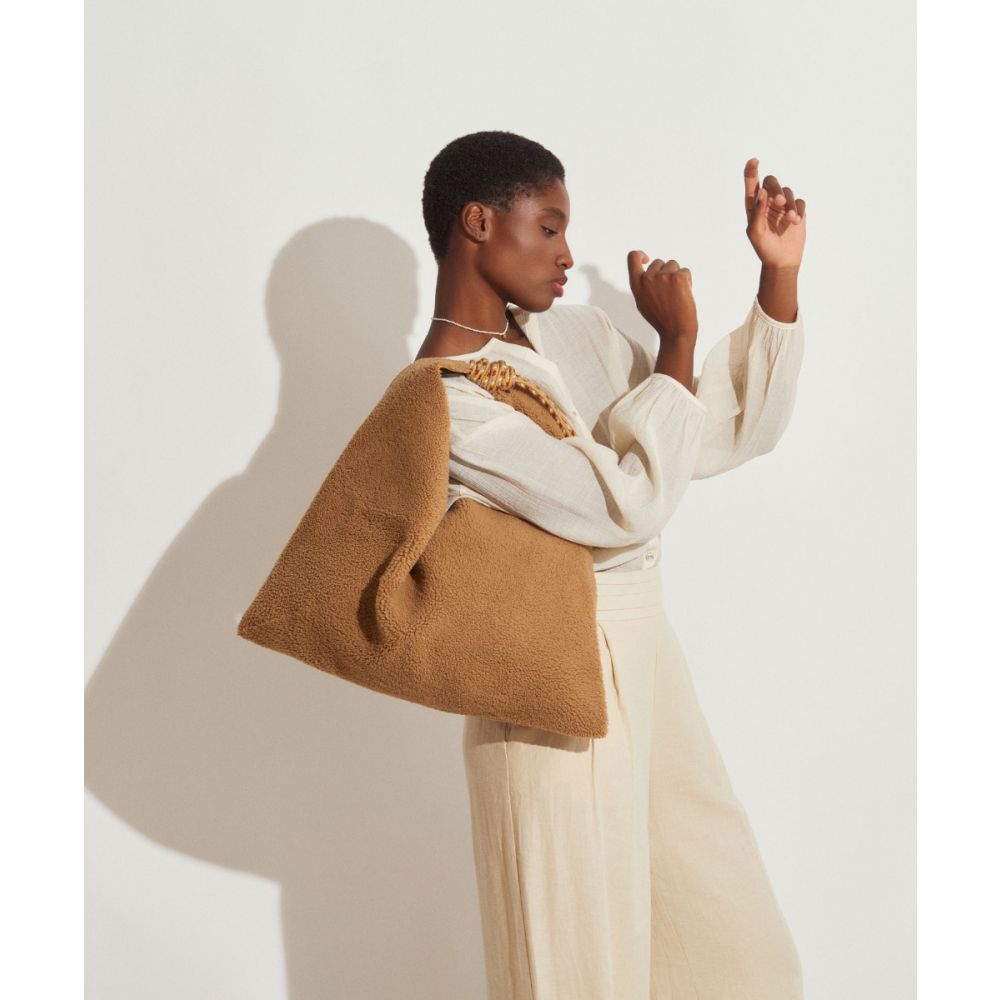 ORIGAMI LARGE Bag - CURLY CAMEL