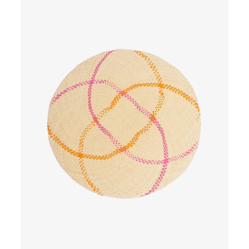 Round placemat - 1 UNIT - ORANGE & PINK