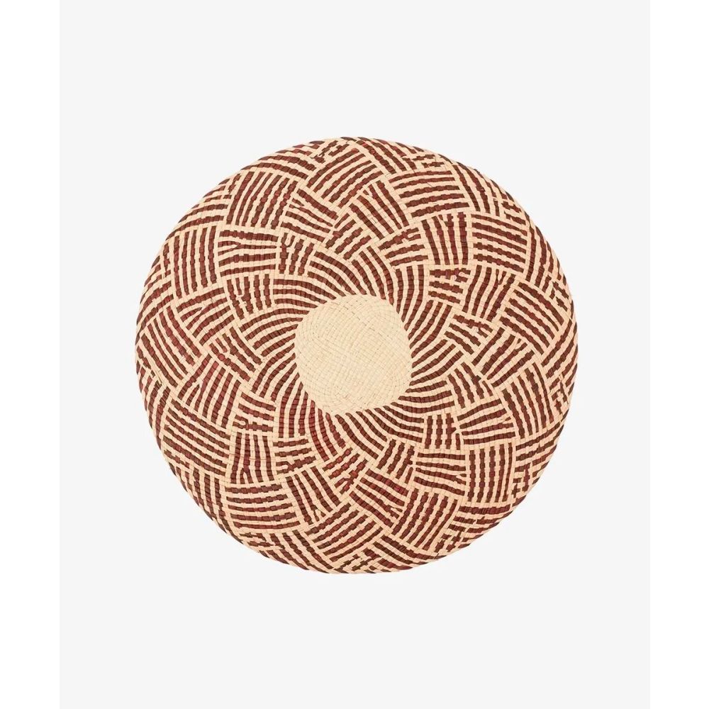 Round Placemat - 1 UNIT - BROWN & BEIGE