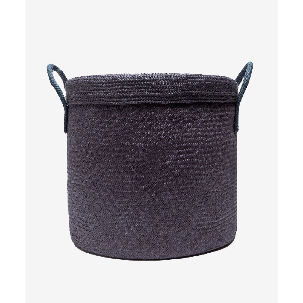 Round Iraca Basket XL - 40x40 cm CONTAINER GREY
