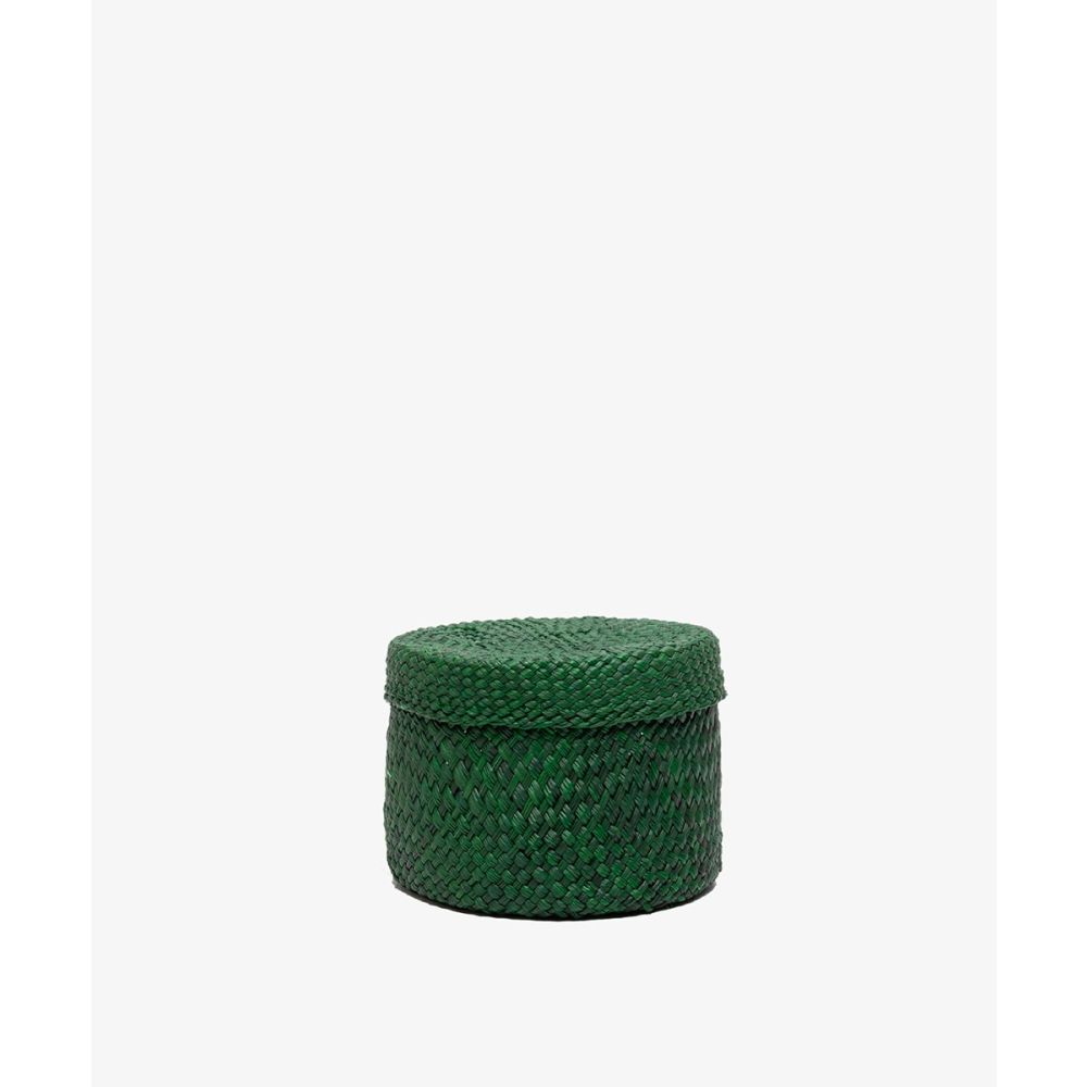 Iraca Basket  S -12 x 8 cm H. PLAIN - GREEN