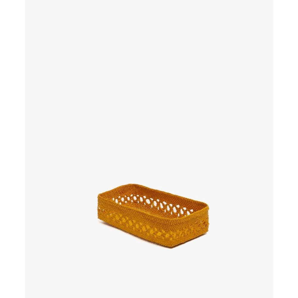 CAJA DE IRACA RECTANGULAR S - NARANJA OSCURO