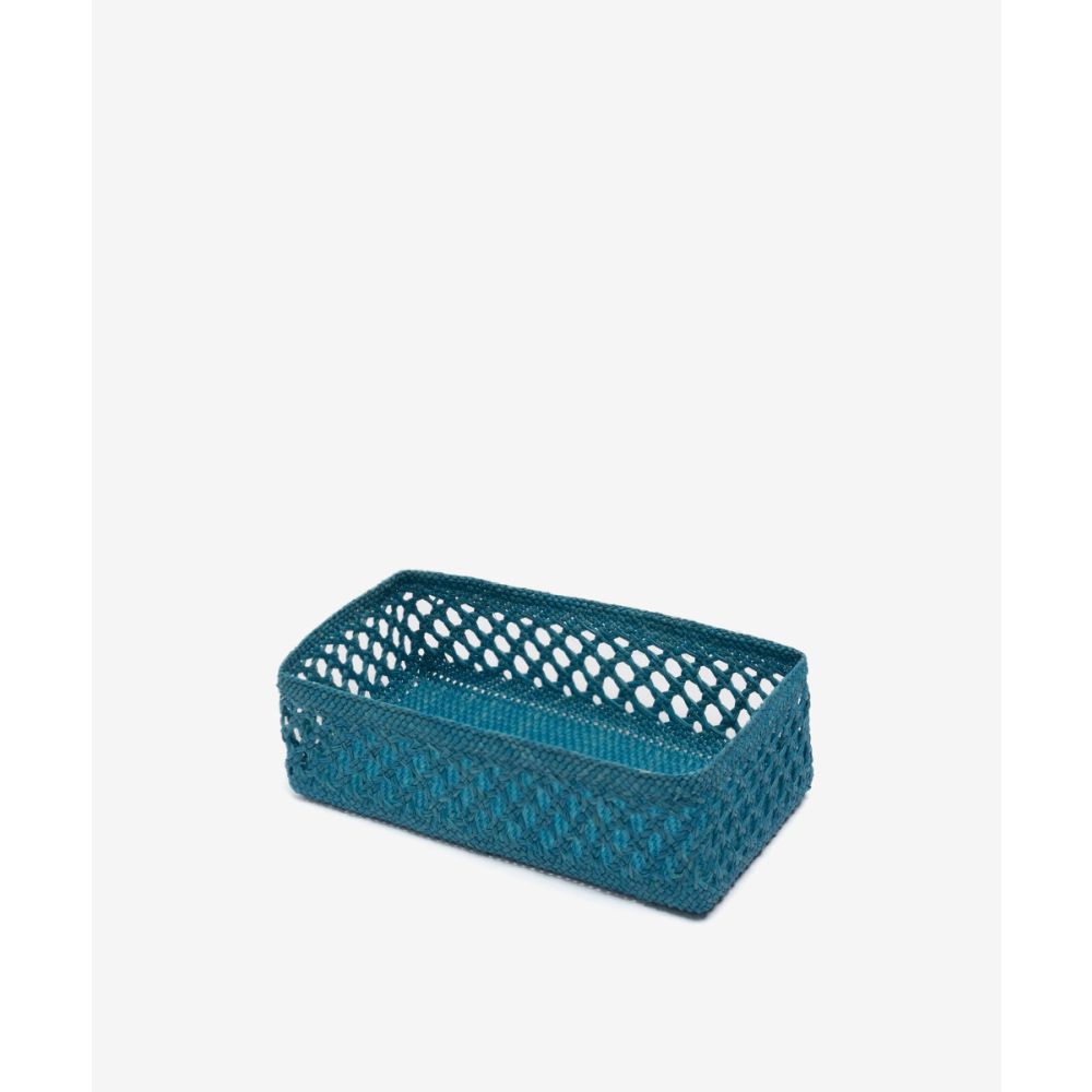 CAJA DE IRACA RECTANGULAR S - MAYA AZUL CLARO