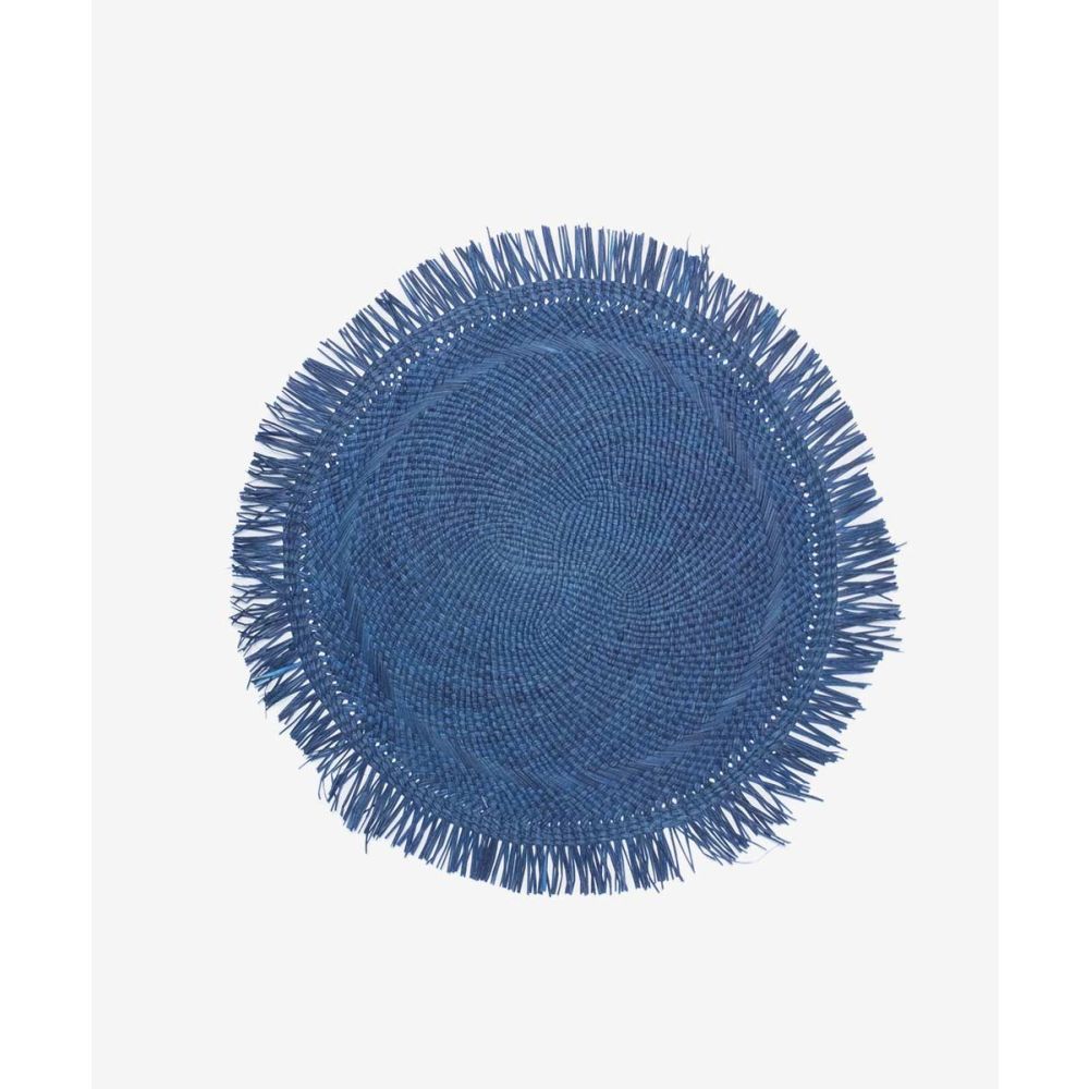 CENTERPIECE WITH FRINGES - NAVY