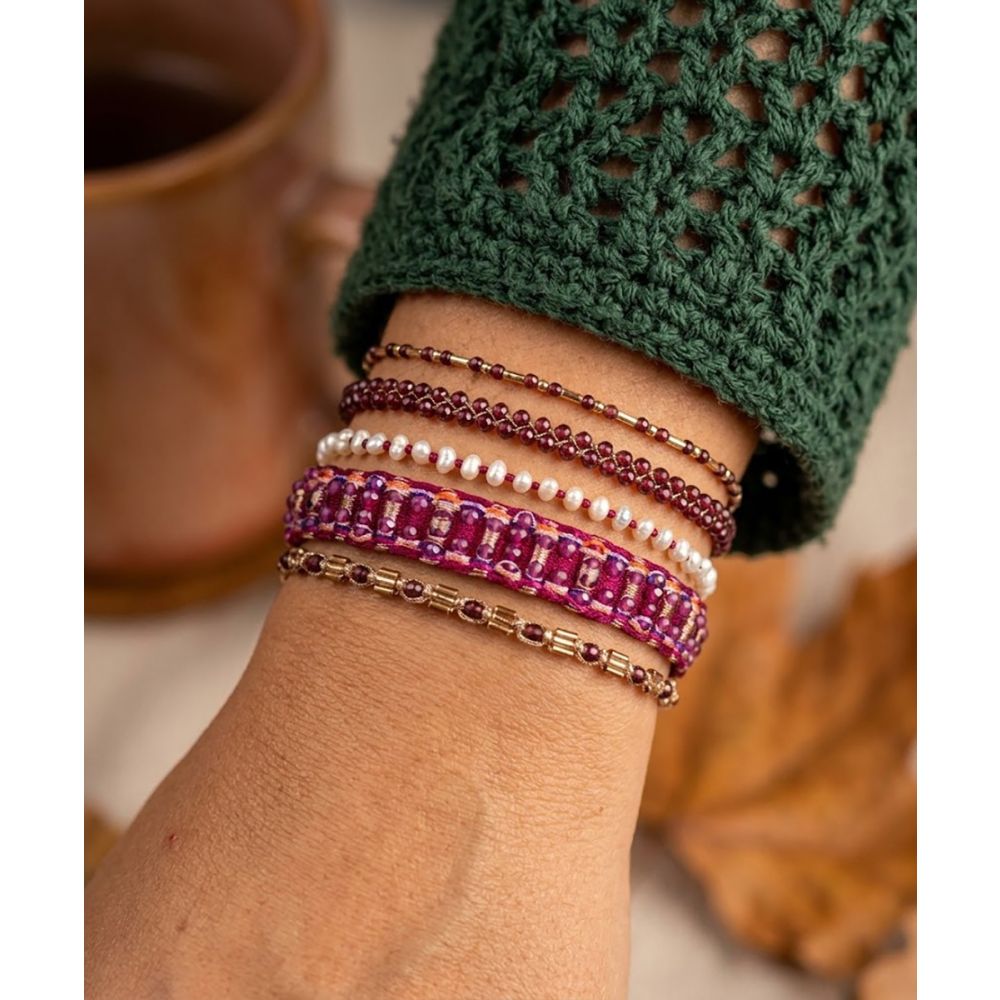 SET BRACELETS - BURGUNDY