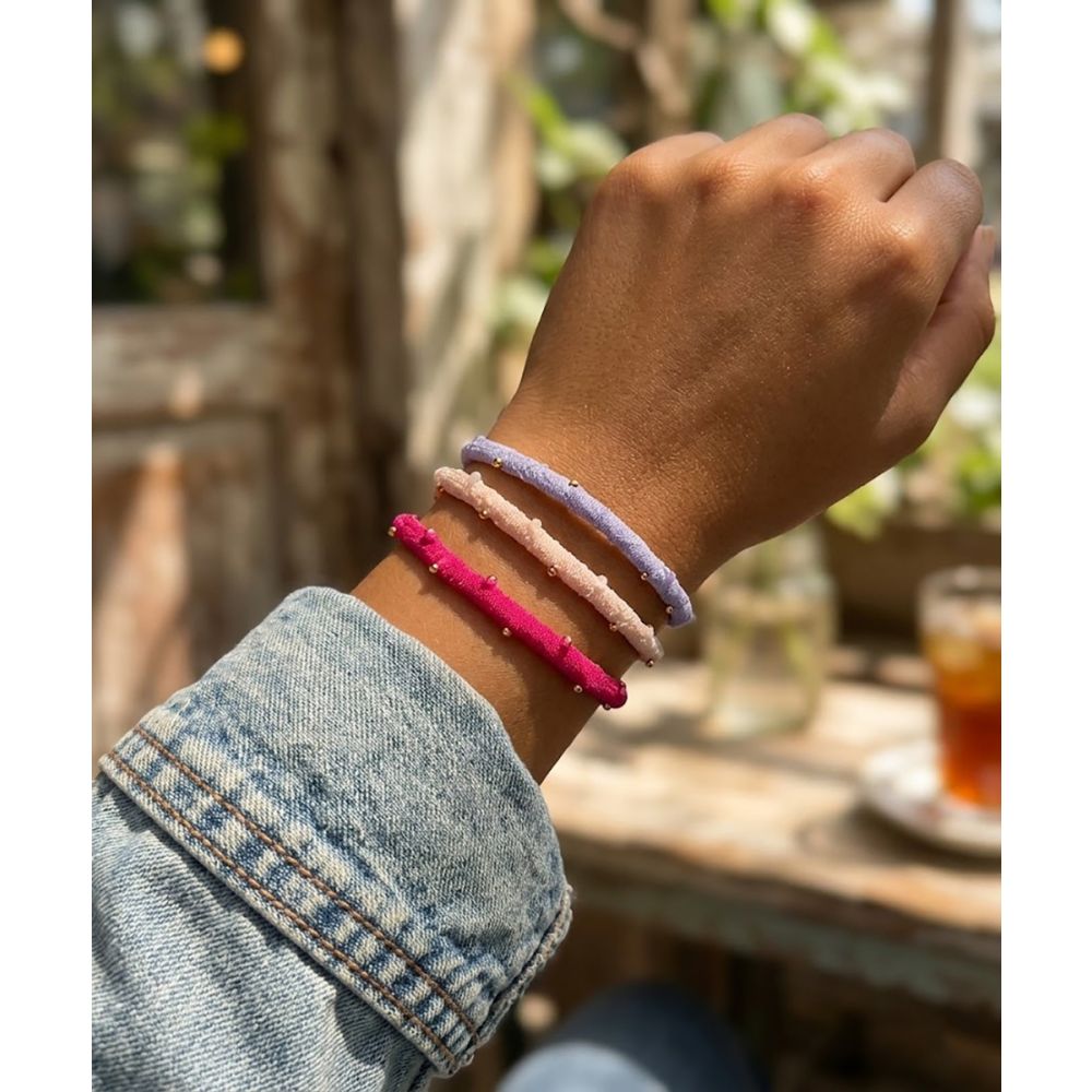 Pulsera ICM - LISO ENROLLADO CON PIEDRA 