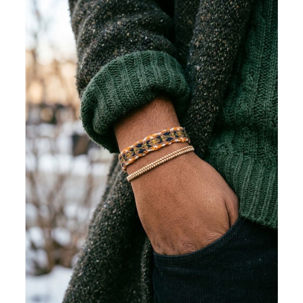 SET BRACELETS - BROWN & ORANGE