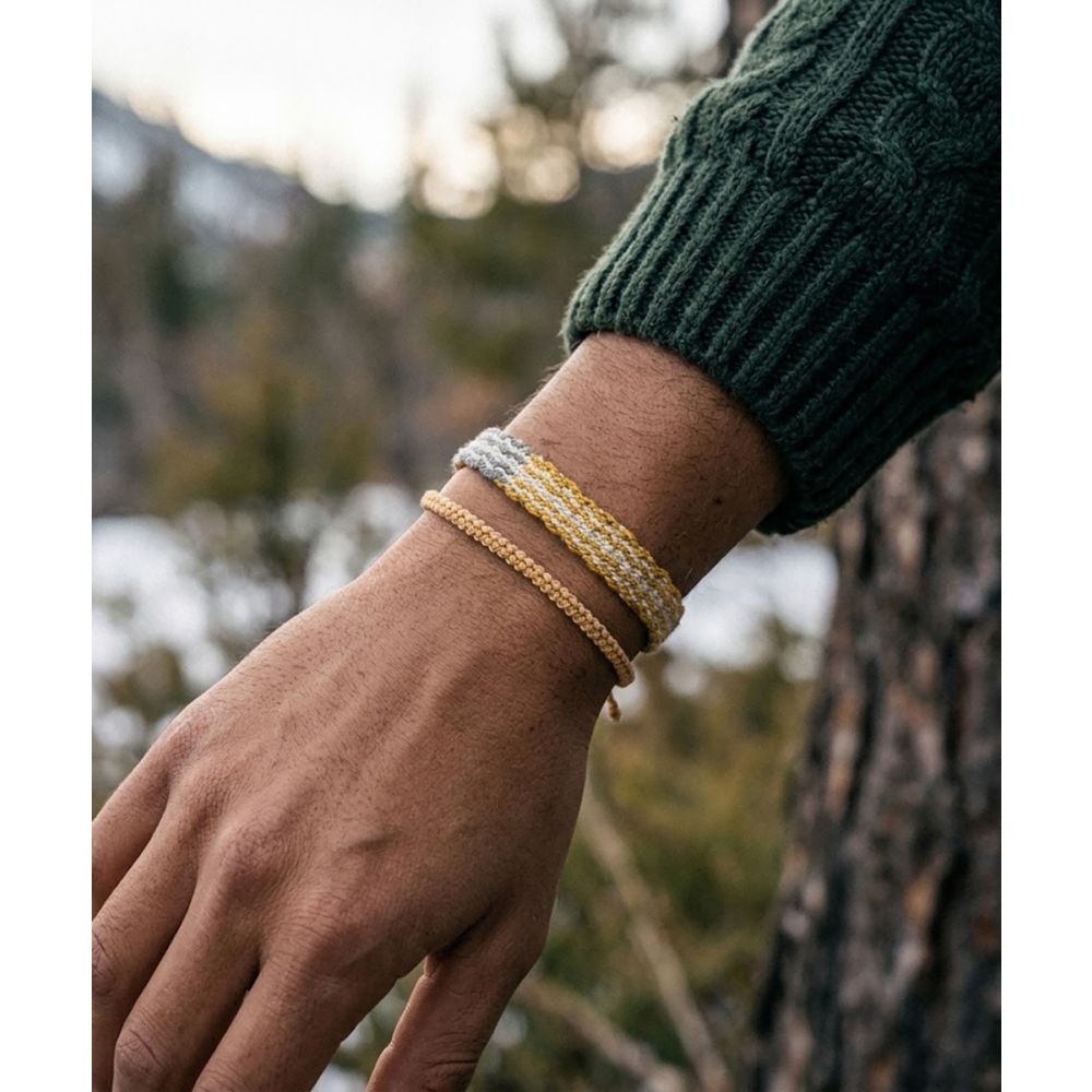 SET BRACELETS - GREY & ORANGE