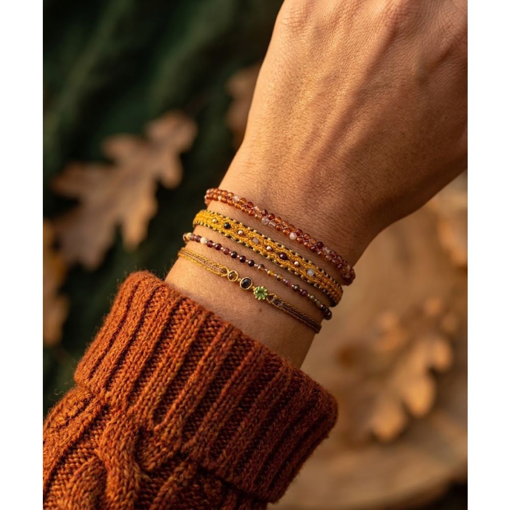 SET BRACELETS - NARANJA Y MOSTAZA