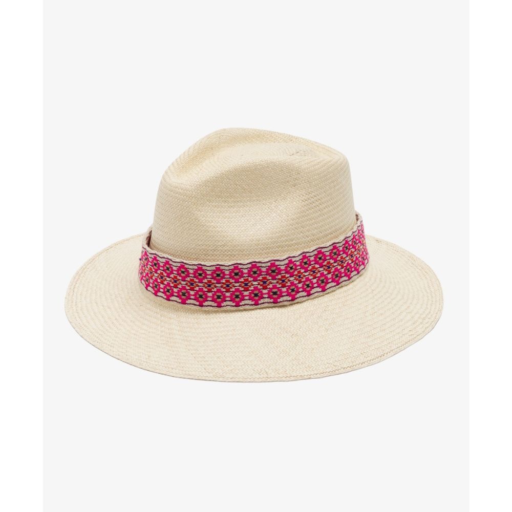 SOMBRERO PANAMA CON CINTA - BEIGE