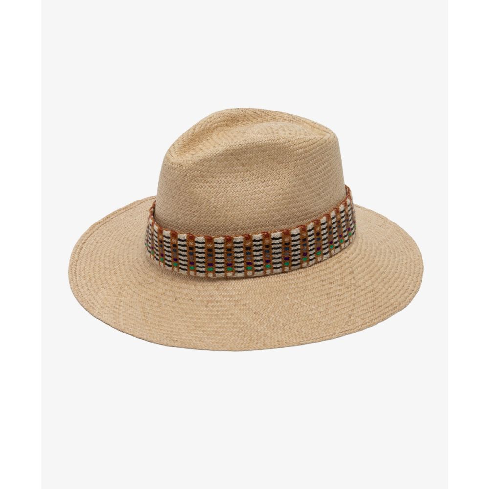 SOMBRERO PANAMA CON CINTA NEGRA- TOSTADO
