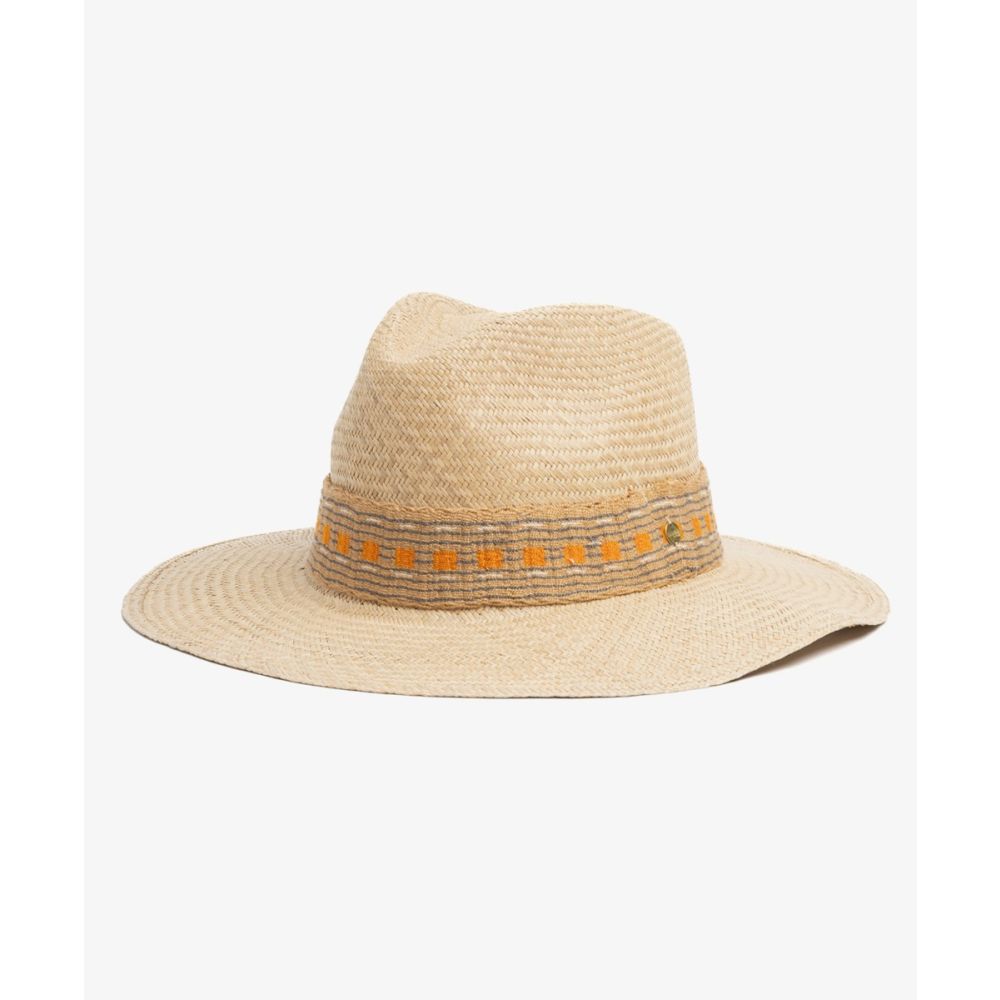 PANAMA HAT WITH RIBBON - TOAST