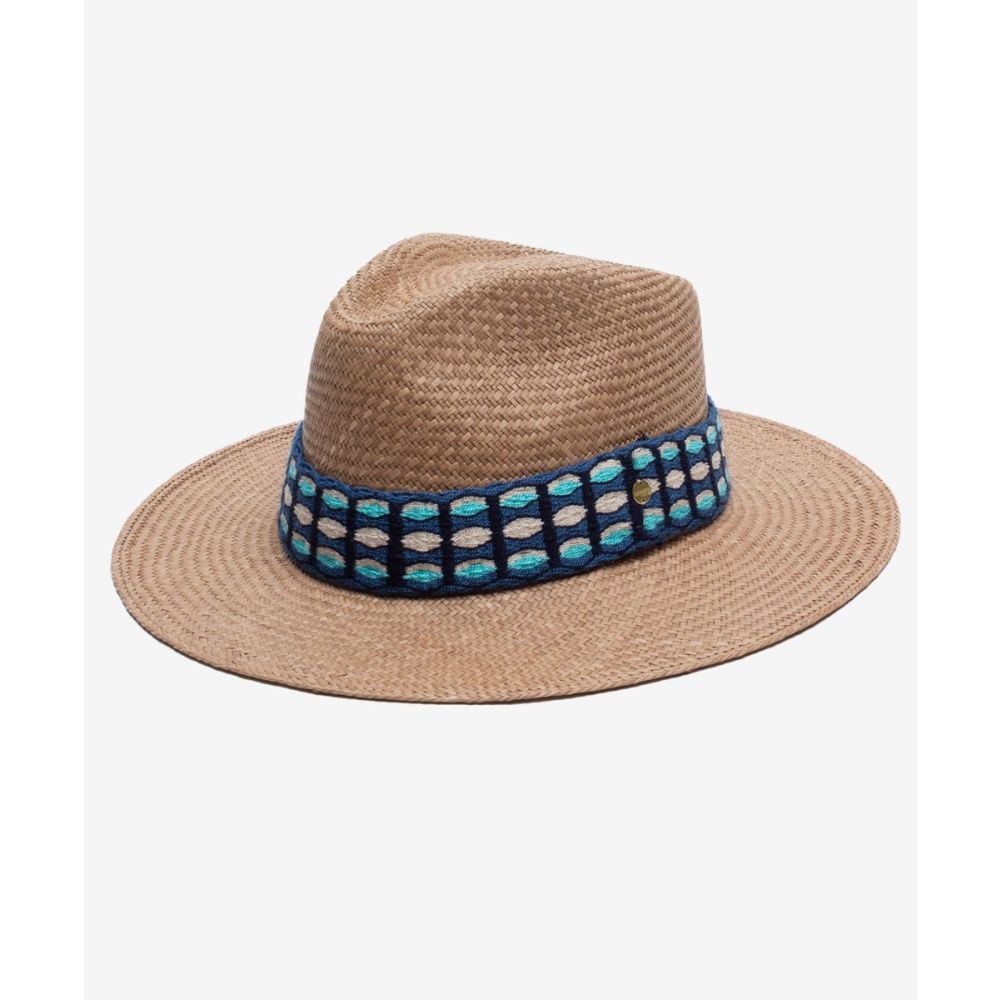 PANAMA HAT WITH RIBBON - TOAST
