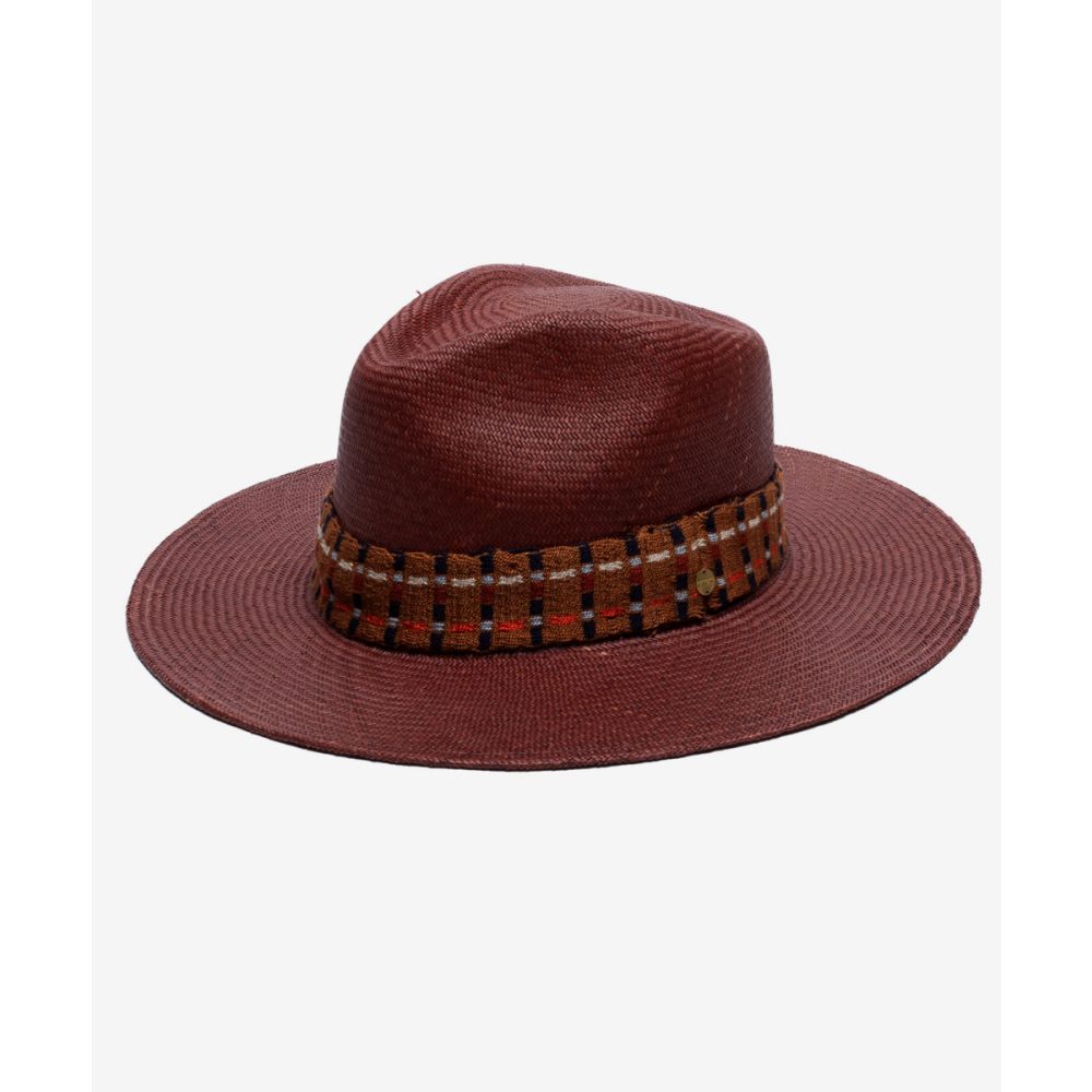 PANAMA HAT, EXTRA, WITH RIBBON - CAMEL